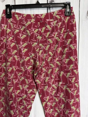Soma Personality PJs Long Sleeve Pajama Pant Set Martini Olives Top: XL Pants: L thumbnail 9