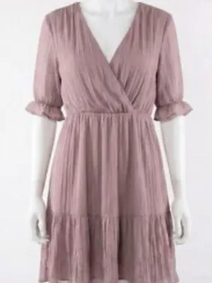 Bella Ella Boutique Crinkle Gauze Tiered Ruffle Dress Size Large thumbnail 14