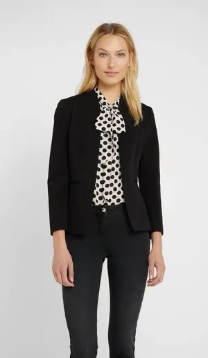J CREW Going Out Blazer In Stretch Twill Black Size 4 thumbnail 1