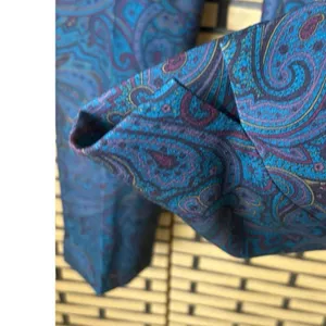 Talbots Hampshire Blue Paisley Print Dress Pants Size‎ 4P thumbnail 6