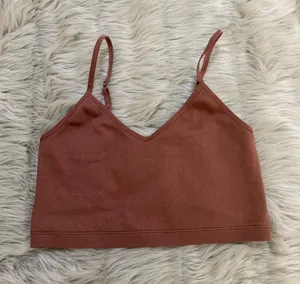 Abercrombie & Fitch Ribbed strappy racerback crop Top Large thumbnail 1