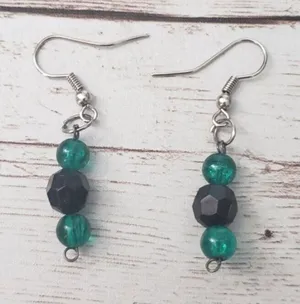 Vintage Earrings For Pierced Ears Beaded Dangle thumbnail 1