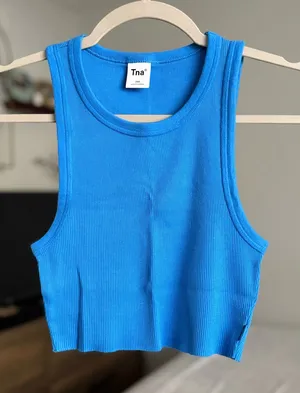 NWOT Crop Ribbed Tank XXS thumbnail 1