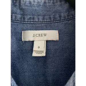 J.Crew Chambray Popover Shirt Dress Womens Size 0 Blue Denim Mini Cotton Classic thumbnail 2