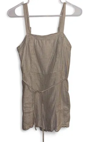 Old Navy Tan and White Romper thumbnail 1