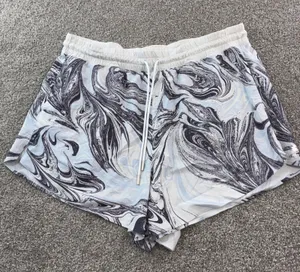 Athleta Womens 1X All Activity Shorts‎ Marble Print Drawstring Waist Athletic thumbnail 1