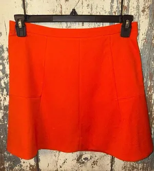 J. Crew Skater Skirt size 6, red orange thumbnail 1