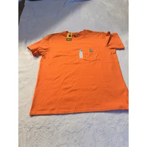 Carhartt Women Loose Fit Heavyweight Short-Sleeve Pocket T-Shirt XLBright Orange thumbnail 2