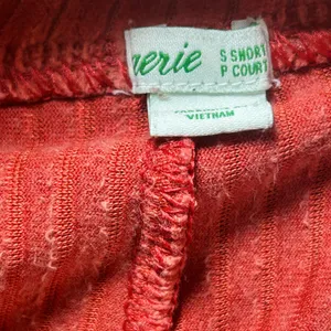 Aerie Groove On‎ Coral Ribbed High Waisted Velour Flare Pant Small Short thumbnail 3
