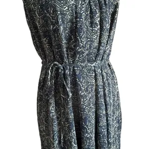 Converse Womens Paisley Print Open Back Dress Size M Blue Halter Tie Waist BOHO Casual thumbnail 9