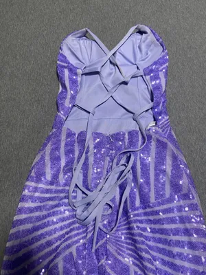 Long Lavender Prom Dress thumbnail 7