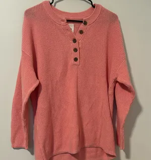 Aerie Barbie Pink Oversized 100% Cotton Button Up Sweater Loungewear Size S thumbnail 1
