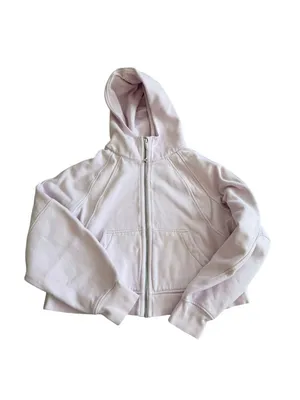 LULULEMON Pink Crop Hooded Zip Sweatshirt Size 8 thumbnail 2