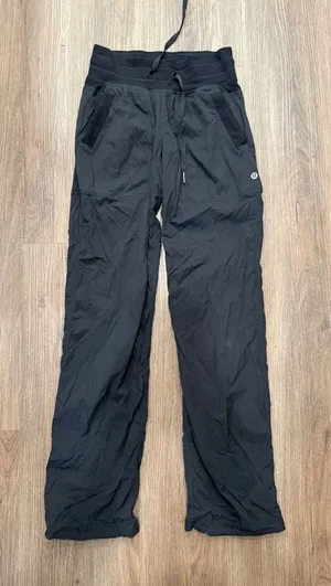 Lululemon dance studio Textured Drawstring Athletic Pants LW5ENOR Size 0 black thumbnail 1
