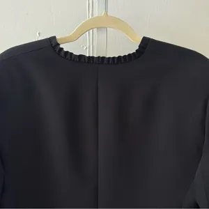Vintage Tahari ASL Classic Career Ruffle Regular Fit Blazer Jacket Black Size 16 thumbnail 7