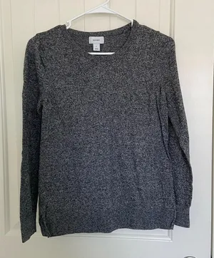 NWOT | Old Navy women’s gray‎ knit long sleeve top — small thumbnail 1