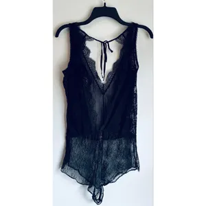 Victoria's Secret Romper Slip Lingerie Lace Black Small Whimsygoth thumbnail 6