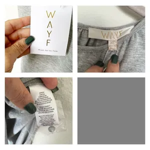 NEW Wayf Gray Sleeveless Shoulder Pad Midi Dress Split side NWT thumbnail 8