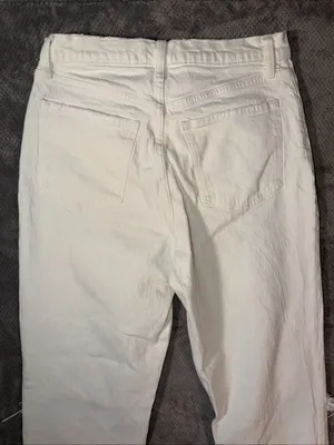 Abercrombie & Fitch The 90s Straight Ultra High Rise White Distressed Jean 29/8L thumbnail 9