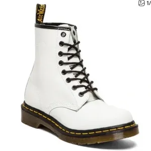 Dr. Martens | White Leather 1460 Smooth Classic Lace Up Combat Boot Shoes, EU 38 thumbnail 10