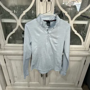 Spyder Active Women’s Performance Quarter Zip Pullover Size Small Light Blue thumbnail 2