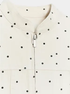 Nwt Zara Polka Dot Fitted Jacket Size Xs thumbnail 10