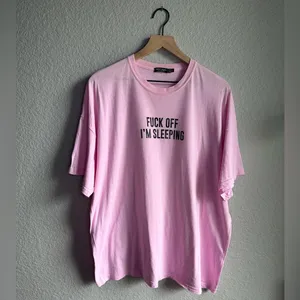 💖Nasty Gal F*^k Off Light Pink Oversized Sleep Tee thumbnail 2