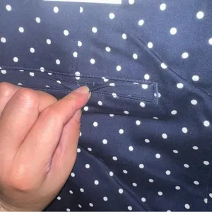 Old Navy women’s business casual stretchy Blue & White Polka Dot Pants size 8 🆕 thumbnail 7