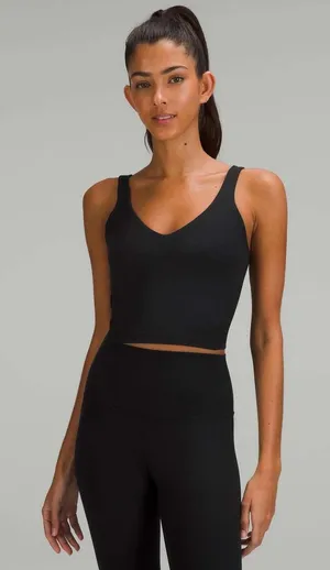 Lululemon Align Ribbed Tank Top Black Size 4 V-Neck‎ Cropped Camisole LW1DVLS thumbnail 1