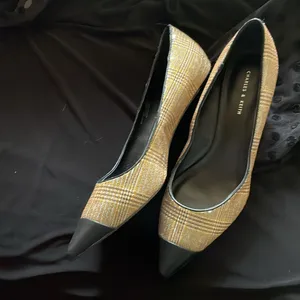 Charles & Keith sequin plaid kitten heels thumbnail 4