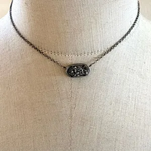 Kendra Scott Elisa Silver Tone Drusy Necklace thumbnail 3