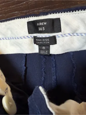 J.Crew 365 High-Rise Cameron Pants Size 6 Navy Blue Slim Ankle Trousers thumbnail 5