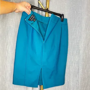 NWOT White House/Black Market Perfect Form teal pencil skirt size 4 thumbnail 3