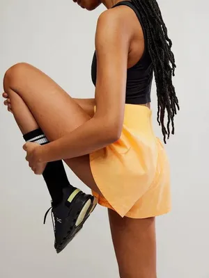 NWT Free People FP Movement Carpe Diem Shorts - Neon Clementine Orange - Medium thumbnail 6