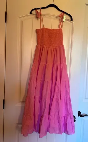 Princess Polly Pink Tiered Midi Sundress thumbnail 5