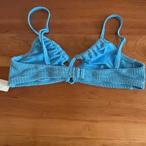 Aerie‎ Real Good Blue Seersucker Shimmer Triangle Bikini Top Large NWT 0753-5310 thumbnail 4