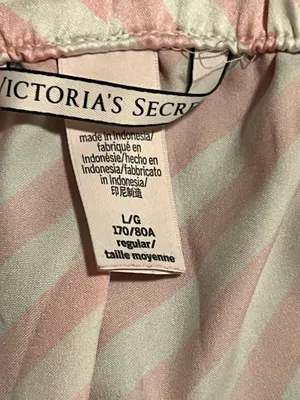 Womens large Victoria's Secret pajama pants w/drawstring & pockets-pink striped thumbnail 10