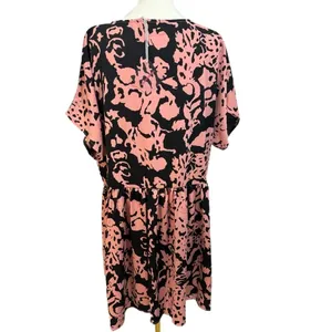 New ASOS Urban Threads Oversized Button Front Dress Women’s Sz 10 Pink Abstract thumbnail 11