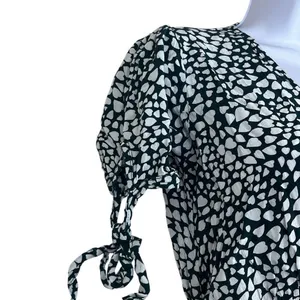 Anthropologie Rue Stiic XS Green White‎ Laguna Heart Print Button Up Mini Dress thumbnail 5