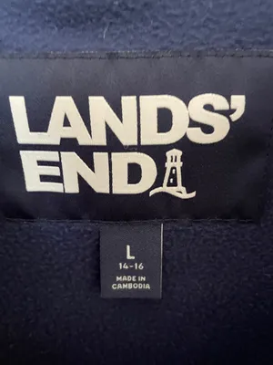 Lands End Snapneck Heritage Fleece Pullover Large Fair Isle Geometric thumbnail 6