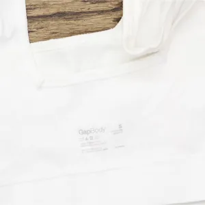 NWT Gap Body Logo Comfort Square-Neck Ribbed Bralette GPW01052 Optic White S thumbnail 4