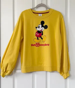 Mickey Mouse Walt Disney World Parks Crewneck Sweatshirt Bright Germany Yellow thumbnail 1