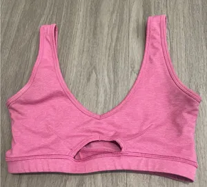 Outdoor Voices Pink Scoop-Front Sports Bra thumbnail 1