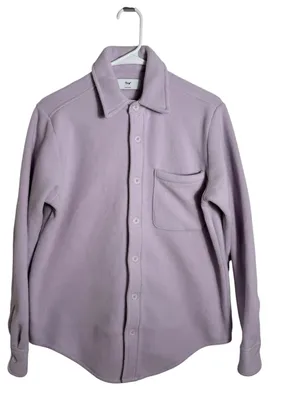 Aritzia TNA Polar Fleece Shacket Shirt Jacket Size 1 (SM) Oversized Purple thumbnail 8
