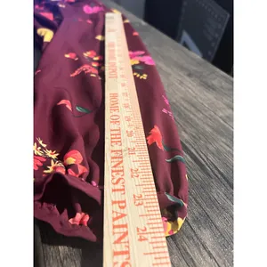 Old Navy Burgundy Floral Long Sleeve Semi-Sheer Shift Dress/Tunic Boho XXL thumbnail 5
