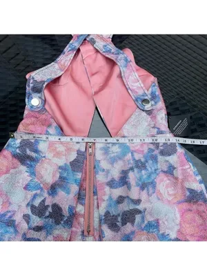NASTY Gal floral shiny jacquard cut out halter romper shorts Sz S thumbnail 6