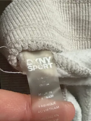 DKNY Sport Off-White Ribbed Sweatshirt thumbnail 3
