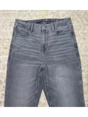 American Eagle grey Curvy Hi-Rise Next Level Stretch jeggings Size 8 X-Long thumbnail 2