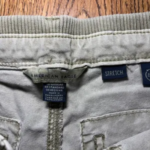 American Eagle Cargo Pants Womens 00 Regular‎ Green Khaki Utility Stretch Baggy thumbnail 6