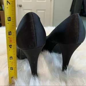 Michaelangelo size 8 m black heels pumps with sparkly accent‎ at toes peep toe thumbnail 9